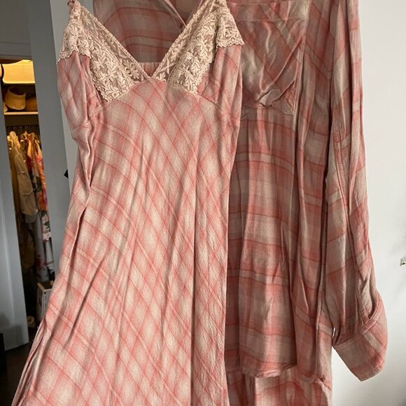 Free People Mini Dress "Gracie Plaid Set" - Picture 3 of 3